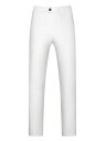Lars Amadeus ロングパンツ ドレスパンツ チノパン ビッグアンドトール フラットフロント ビジネス フォーマル メンズ ホワイト 38