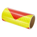 PATIKIL 反射テープ 2ロール 20 cm x 3 M 防水 高視認性 蛍光 警告 安全粘着テープ トラック トレーラー用 イエロー レッド(4)
