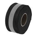 PATIKIL 反射テープストリップ 5 cm x 20 M 高視認性 反射テープ 縫い付け DIY 警告 安全 布製ウェビング 衣類 レインコート用 ブラック