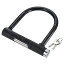 PATIKIL 自転車Uロック 2つの鍵付き 盗難防止 自転車ロック 13 mm ハイセキュリティロック バイクスクーター バイク用 ブラック