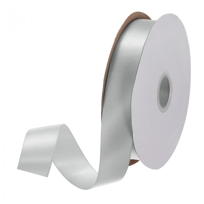 ワイドサテンリボン グログランソリッドシルク ウェディングブーケリボン 25 mm幅 25ヤード長さ バレンタインデー ギフト包装 ケーキ ボックス リボン用 シルバー