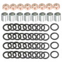 PATIKIL スケートボードトラックハードウェアキット スケートボードトラックロックナット 車軸ワッシャー スペーサー スピードリング修理セット ロングボード...