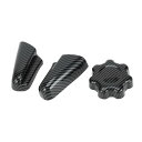 REPAIROCK トヨタに対応タコマ16-23シートクッションフォワードボタンスイッチカバートリム用1セットシートスイッチコントロール調整ボタンカバー カーボンファイバーパターンABSブラック