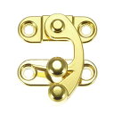 ケース掛け金ロック スイングアームラッチ 留め金ロック 右ラッチ 33 mmx28mm ゴー ルドトーン 5個入り