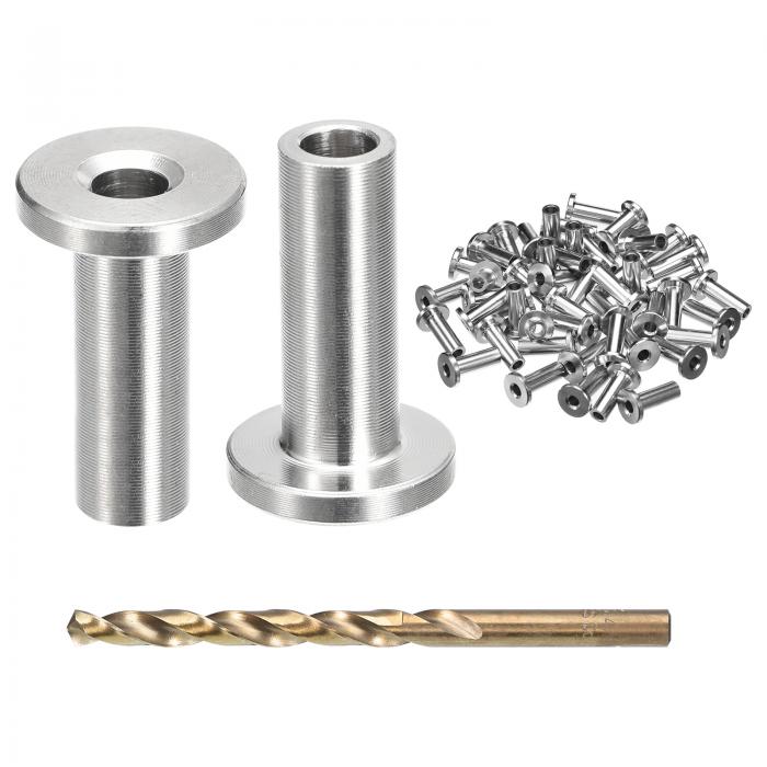 120個入りのステンレス製プロテクタースリーブ。1/8"デッキケーブル用のT316マリングレードケーブルプ..