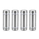 スタンドオフホルダー ガラススタンドオフ ダブルヘッド ステンレススチール 12 mm x 37 mm 4個入り