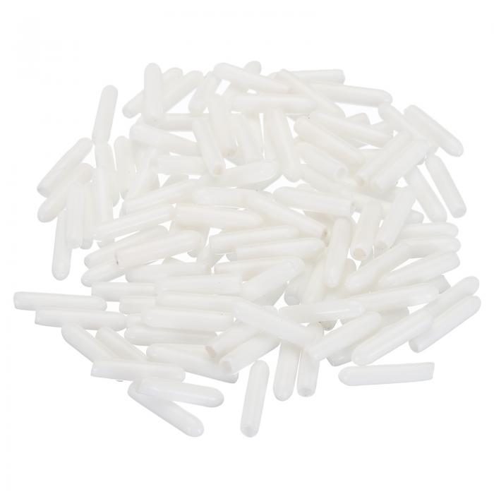 100個 ゴムエンドキャップ 2.5mm内径のビニール製ラウンドチューブ用ボルトキャップカバー スクリュースレッドプロテクター ホワイト