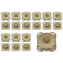 10セットの磁石スナップ0.55"金属ファスナー ハンドバッグ 衣類 トートバッグ 財布 布製の手芸 DIYクラフト用の交換用磁気クロージャー ブロンズ色