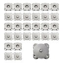 15セットの磁石スナップ0.71"金属ファスナー ハンドバッグ 衣類 トートバッグ 財布 布製の手芸 DIYクラフト用の交換用磁石クロージャー ブロンズ
