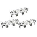シンクトリムオーバーフローカバー 3個セット シンクオーバーフローリング 48.4x12.6mm 楕円形 バスルーム キッチン シンク 排水口カバー穴 インサー...