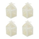 PATIKIL 5 cm x 5 cm x 8 cm 好意ボックス 25個 ペーパーカット バラキャンディボックス 中空ギフト箱 結婚式 ブライダルシャワー 誕...