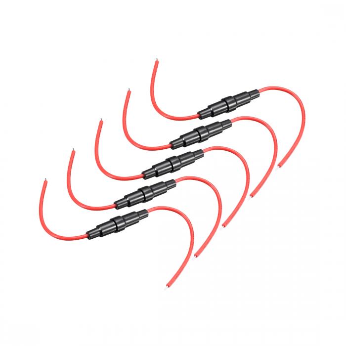 ヒューズホルダー インラインスクリュータイプ ヒューズホルダー 20 AWG 5mm x 20 mm 5個入り