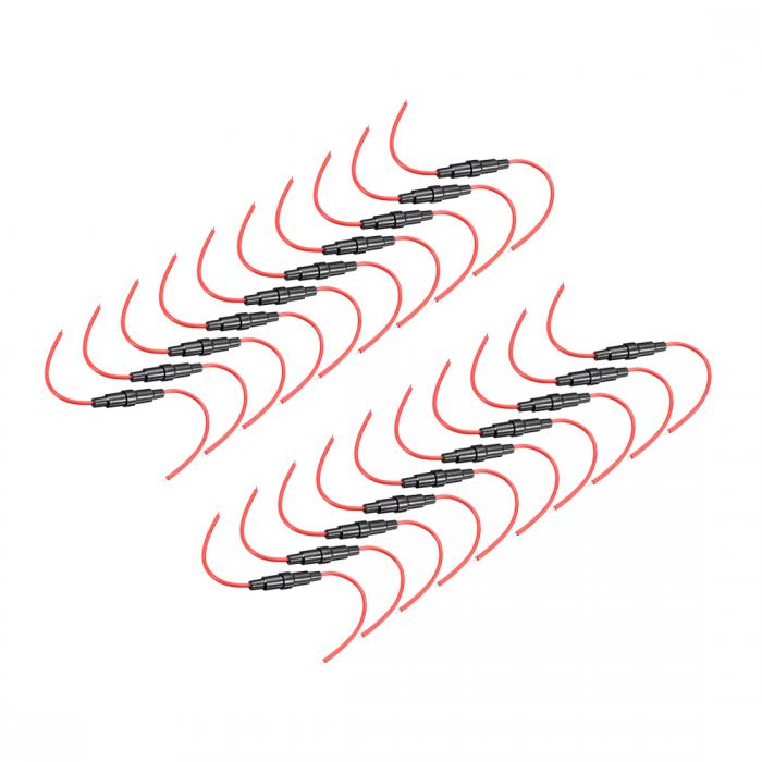 ヒューズホルダー インラインスクリュータイプ ヒューズホルダー 20 AWG 5mm x 20 mm 20個入り