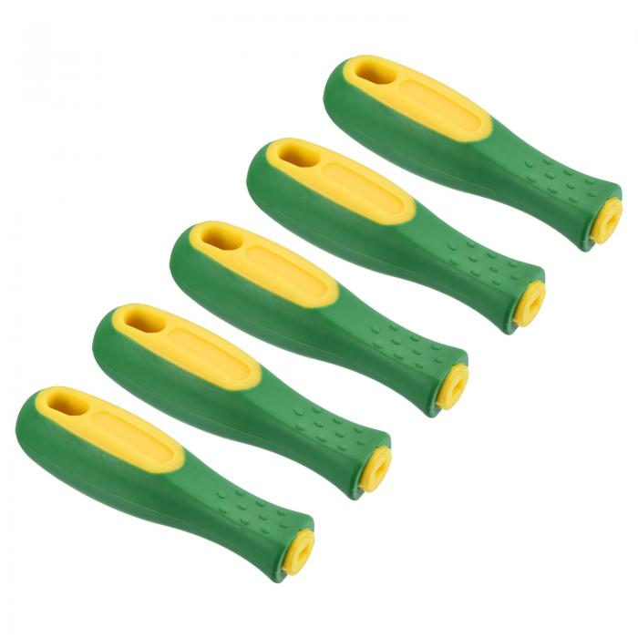 PATIKIL 110 mm ゴム製ファイルハンドル 5個 やすり切断ツール ファイルハンドル交換用アクセサリ メタ..