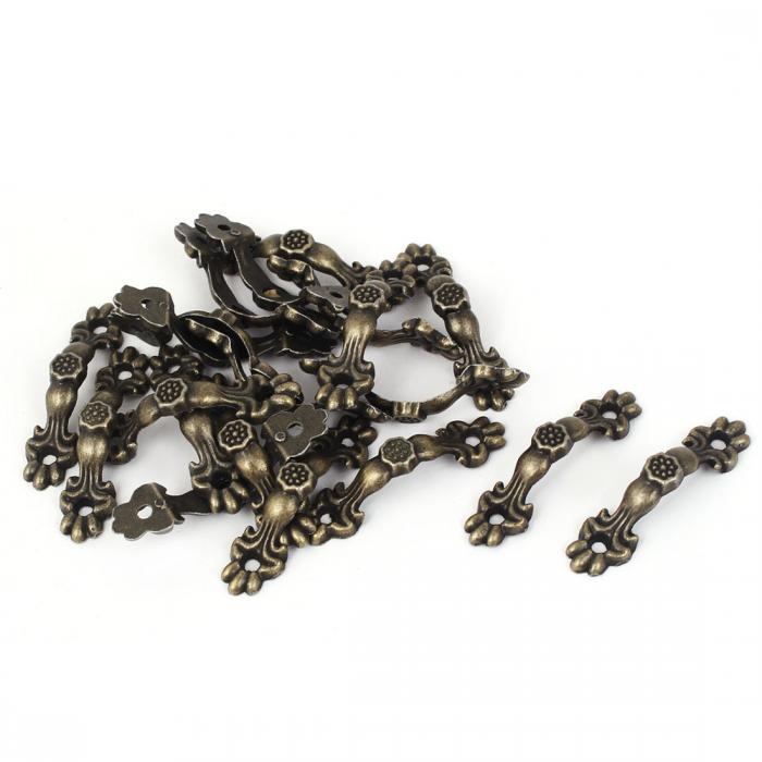 宝石箱ハンドル プルハンドル ドアアーチ形 穴センター 30ミリメートル ブロンズトーン 20個入り