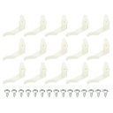 PATIKIL 3.5mm 天井ライトバックル ランプシェードクリップ 天井ライト固定金具 15ペア入り ライト固定アクセサリー ABSプラスチック ベージュ(3)