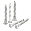 六角頭ラグネジボルト 8 mm x 64 mm 304ステンレス鋼 パーシャルネジ 木ネジ 5個