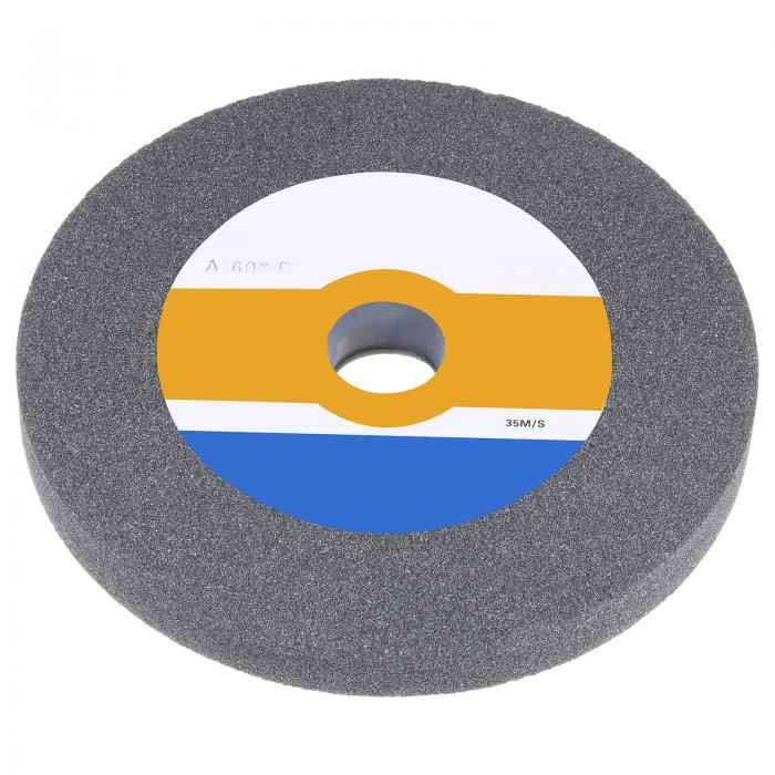 ベンチ研削ホイール 203 mm 60グリット 20 mm厚さ 32 mm アーバー酸化アルミニウム砥石 研削および切断グラインダーホイール 自動車 船舶 機械用 グレー