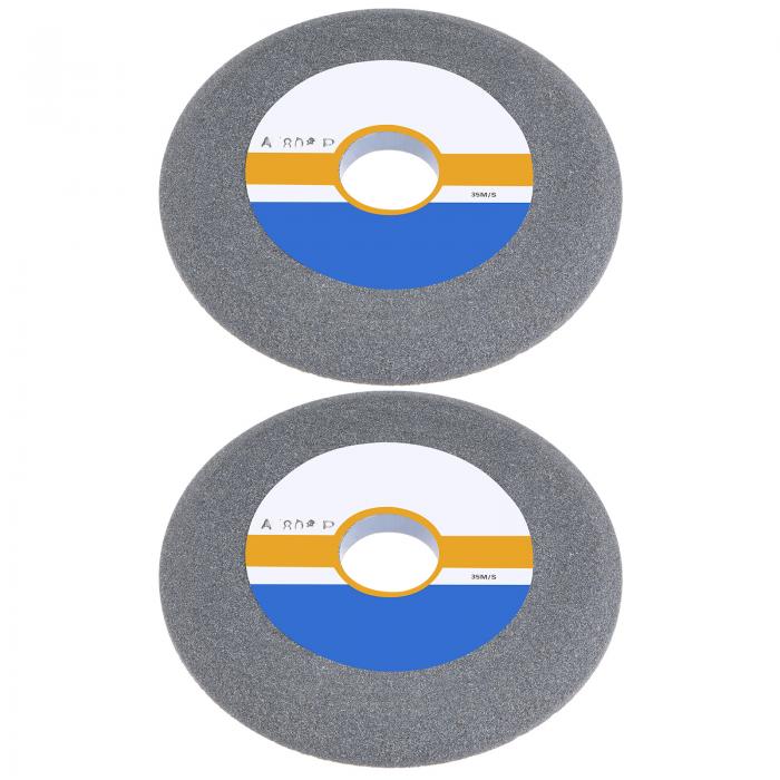 ベンチ研削ホイール 152 mm 80グリット 10 mm厚さ 32 mm アーバー酸化アルミニウム砥石 研削および切断..