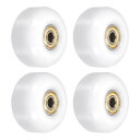 PATIKIL 52 mm スケートボードホイール ベアリング付き 4個 ストリートホイール スケートボード用 クルーザーホイール交換 95A ホワイト ゴール...