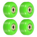 PATIKIL 52 mm スケートボードホイール ベアリング付き 4個 ストリートホイール スケートボード用 クルーザーホイール交換 95A グリーン ゴール...
