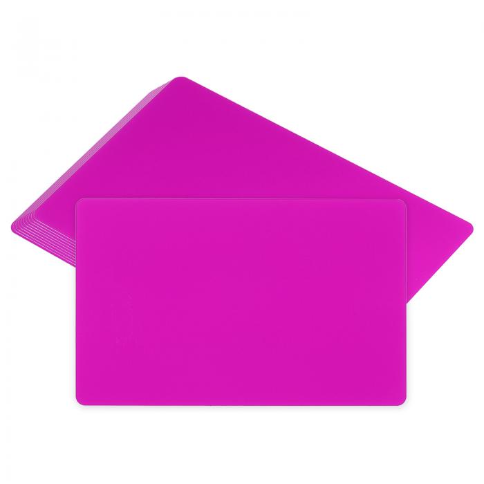 PATIKIL メタルビジネスカード 25個 ブランクネームカード 陽極酸化アルミニウム 接着剤付き DIYギフトカード用 パープル