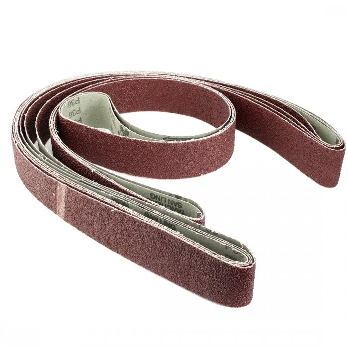 酸化アルミニウムサンディングベルト サンドペーパー 51 x 1829mm 36グリット 6個入り