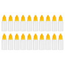 PATIKIL 15ml 液体ドロッパーボトル 20個 PE スクイーザブル ドロップアイドロッパーコンテナ PPキャップ付き ホームトラベル用 イエロー