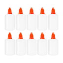 PATIKIL 100ml 液体ドロッパーボトル 10個 PE スクイーザブル ドロップアイドロッパーコンテナ PPキャップ付き ホームトラベル用 オレンジ