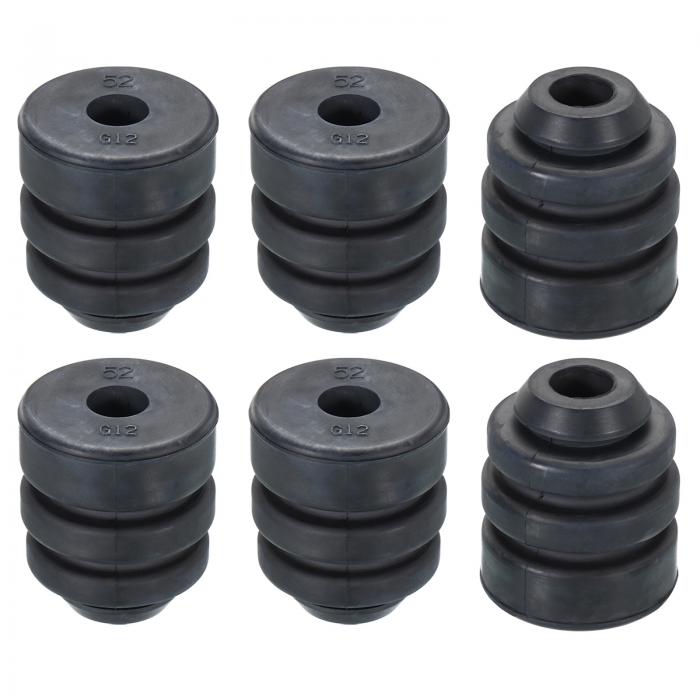 PATIKIL 36 x 42 mm コンプレッサーゴム足 6個 フットマウント防振パッド交換 エアコン冷蔵庫用 ブラック