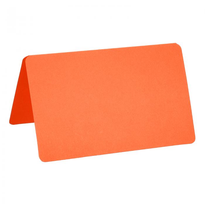 PATIKIL グリーティングカード 100個 好意装飾品 折り畳み式ブランクカード 結婚式 パーティー DIYの装飾用 テーブル名席札 オレンジ カード紙