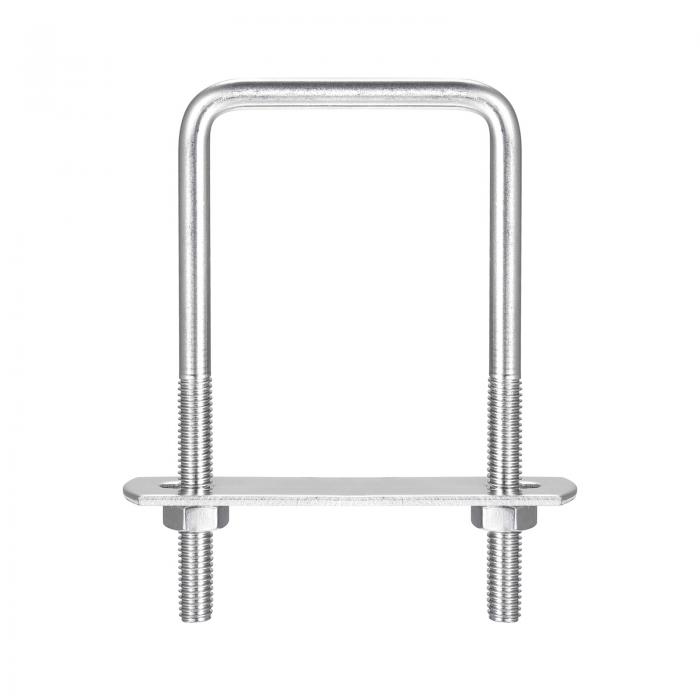 角Uボルト 304ステンレス鋼 Uクランプボルト ナットとプレート付き ボートトレーラー用 M6 46 mm内幅 90 mm長さ 3セット