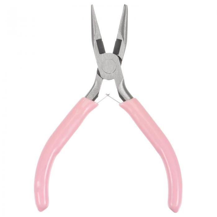 ミニ ニードルラジオペンチ 歯なし 精密ペンチ プラスチック製のハンドル付き DIY工芸品用 ジュエリー..