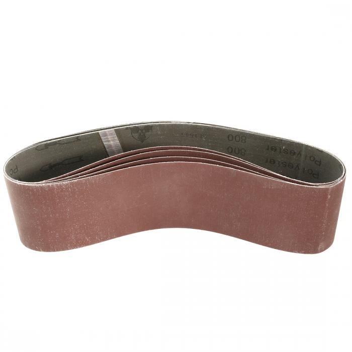 研磨ベルト 酸化アルミニウムサンディングベルト サンドベルト 800グリット ブラウン 4本入り