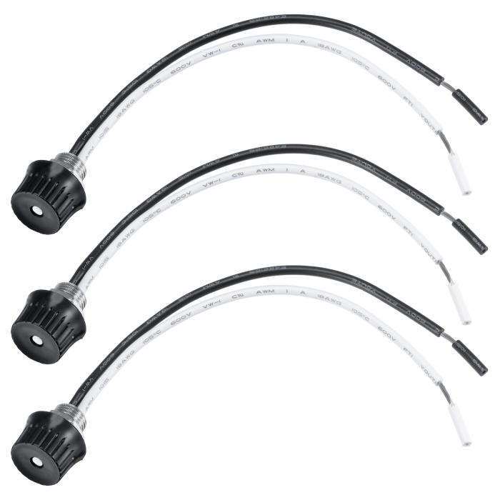 キャノピースイッチ 1.5A 250V 3A 125V ロータリースタイル オン/オフメタルスレッドベース リード線付..