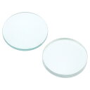 PATIKIL 5cm焦点距離30mm 二重凸レンズと7.5cm焦点距離30mm 二重凹レンズ1セット 物理実験教室用 2パックガラス光学研磨された丸いエッジ ...