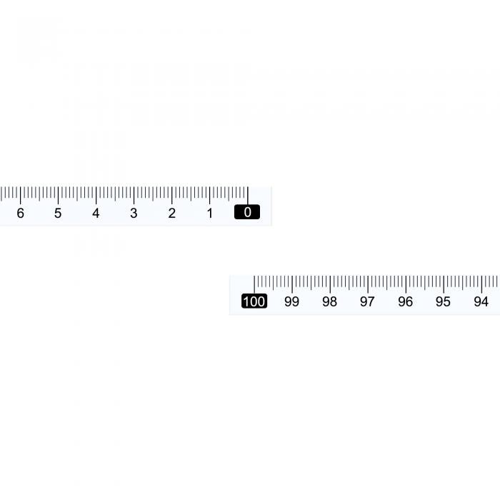 物差し ワークベンチルーラー 粘着テープ 100cm 右から左へ読み取り ホワイト