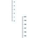物差し ワークベンチルーラー 粘着テープ 200cm 垂直読み取り 透明