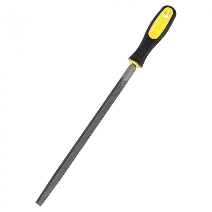 M METERXITY 10" 三角形金属ヤスリ 高炭素鋼ダイヤモンドハンドW PVCグ リ ッ プハンドル 木材/金属/セ..