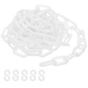 PATIKIL 白いプラスチックチェーン 10フィート6mm 安全バリアチェーン クラウドコントロール 列線 駐車場 フェンス ゲート コンサート 建設現場 装飾用