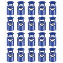 20個のプラスチックコードロック、シングルホールスプリングトグルストッパークリップ、ドローストリング、パラコード、バッグ、衣類、手袋のストリングロック交換用、ブ...