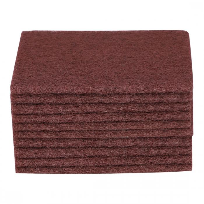 精練パッド 非スクラッチ 精練スポンジスクラブパッド 精練キッチン用 食器洗い機用 褐色 15x10x0.9cm ..