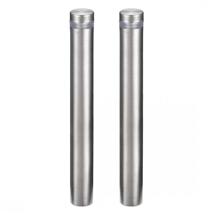 ガラススタンドオフ 広告釘 12mmx1000mm スタンドオフ取り付け金具 ゴム製スペーサ付き 2個入り