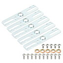 照明器具クロスバーキット 100x20 mm 取り付けブラケット 天井照明プレート シャンデリア照明用 シルバートーン 5セット