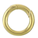 1個 金属スプリングOリング0.51インチ(13 mm) 真鍮製 スプリングキーリングバックル キーチェーン 財布 ハンドバッグ DIYアクセサリーに適用