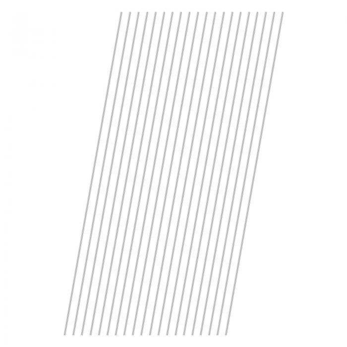 M METERXITY 20個入り304ステンレス鋼ソリッドラウンドロッド 3x450mmメタルソリッドシャフトロッド DI..