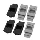 スライドラッチ プルラッチ 長方形 プラスチック製 ブラック 63x28x15mm 6個入り