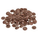 スクリューキャップカバー 12x3 mm プラスチック製 ネジ飾りカバー プラスカム用継手ナット セルフタッピンねじ コーヒー 160個