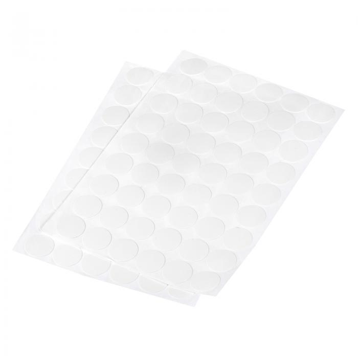 ネジ穴カバーシール 21 mm直径 PVC 自己接着カバーキャップ 木製家具キャビネット棚ワードローブ用 ホワイト 6シート/324個