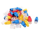 RJ45コネクター ブーツプロテクター クリンプ圧着 ネットワークプラグ プラスチック 30個入り